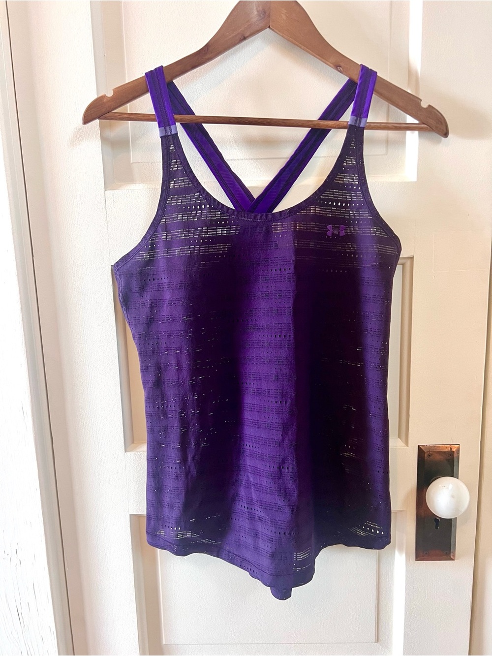 Under Armour Deep Purple Strappy Performance Tank Top